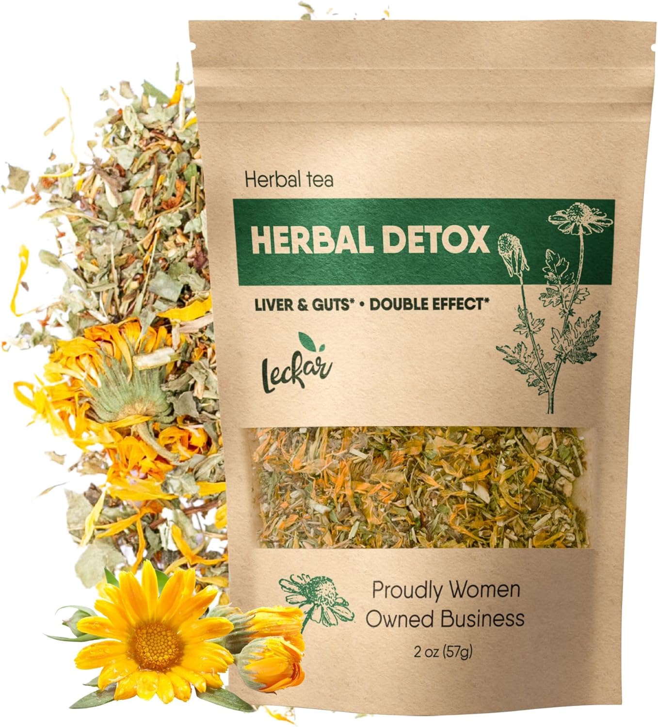 Herbal Detox Tea Blend with Dandelion Root Milk Thistle Kidney & Liver Health Herbal Tea - Image 2