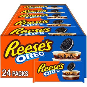 Reese’s Oreo 2 Milk Chocolate & White creme Peanut butter cup 1.4oz 24ct 952g