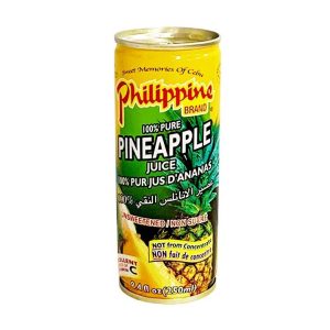 PHILIPHINE BRAND PINE APPLE JUICE UNSWEETENED /NON SUCRE 250ML