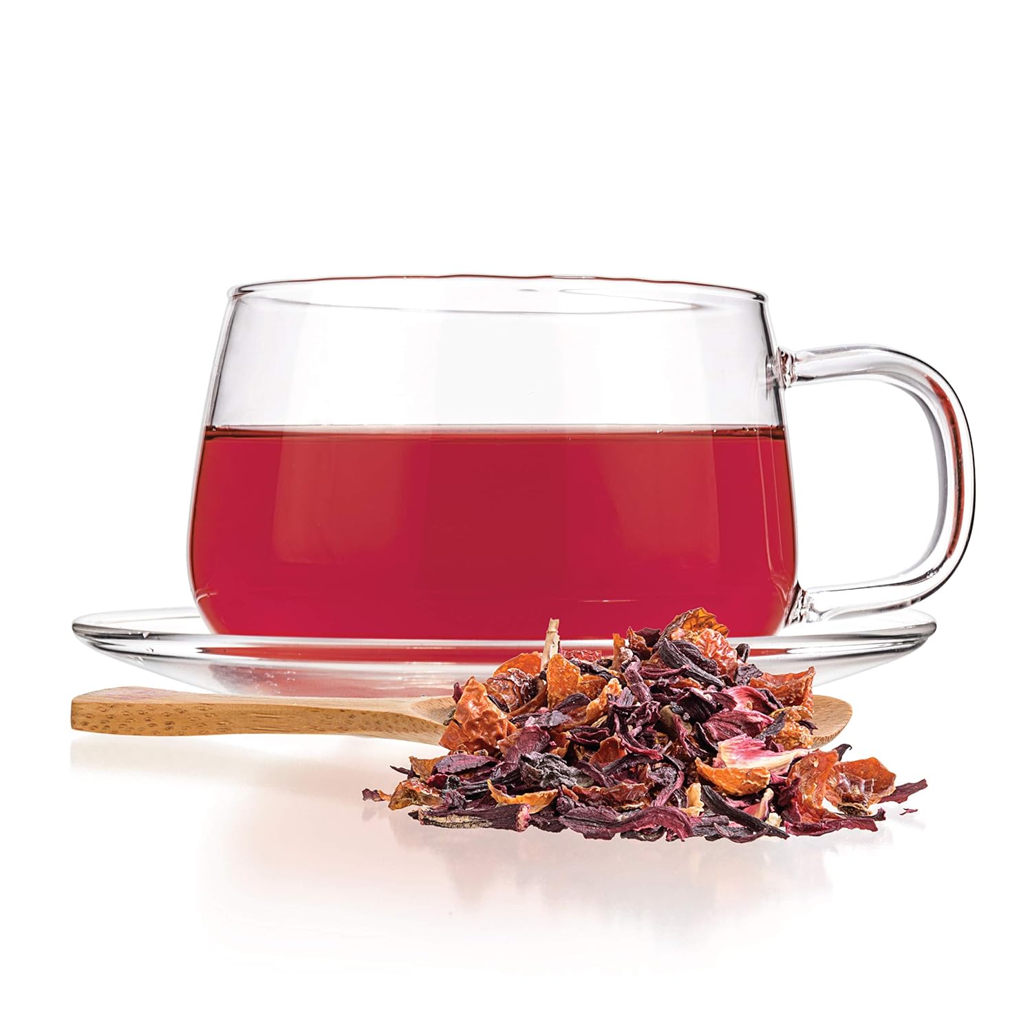 Tealyra Hibiscus and Rosehips Herbla Loose Leaf Tea Health Tonic Supports Healthy Blood Pressure Caffeine Free - Image 4
