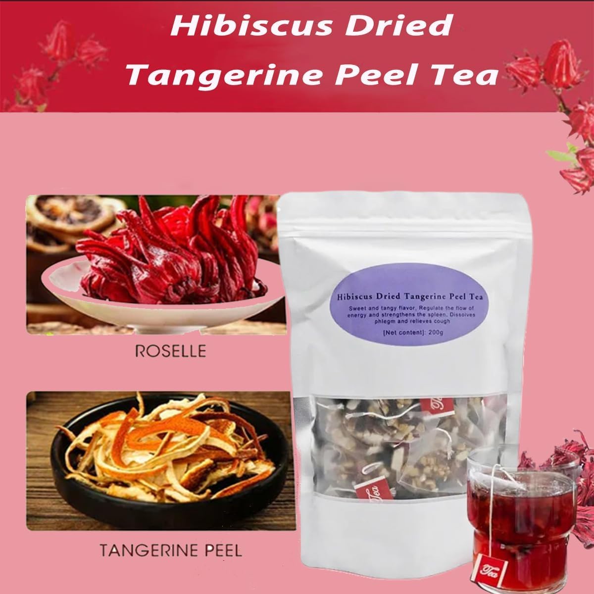 200g Hibiscus Tea For High Blood Pressure 20Bag - Image 6