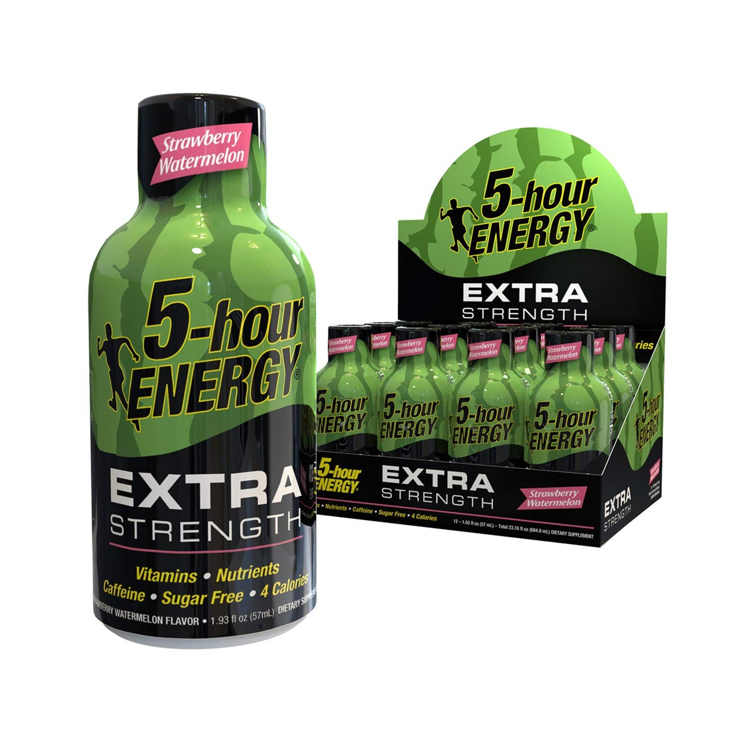 5-hour ENERGY Shot, Extra Strength, Strawberry Watermelon Flavor, 1.93 Ounce - Image 2