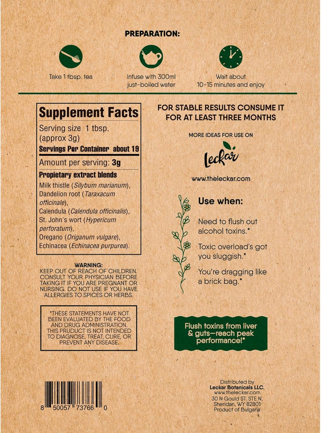 Herbal Detox Tea Blend with Dandelion Root Milk Thistle Kidney & Liver Health Herbal Tea - Image 7