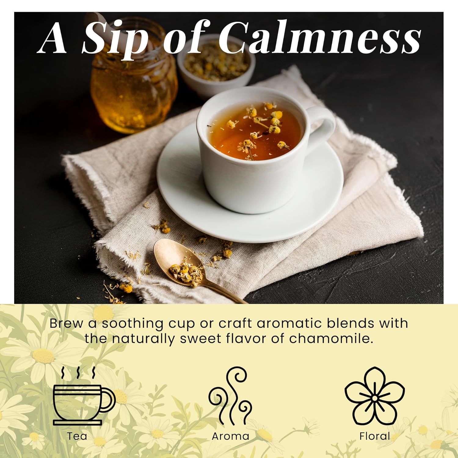 Chamomile Flowers 1 LB 100% Natural Loose Leaf Chamomile Tea 1 LB Bulk Pack - Image 5