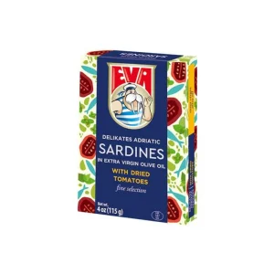 Eva Adriatic Sardines in Extra Virgin Olive Oil with Dried Tomatoes 115gr