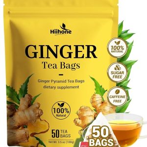 Ginger Root Herbal Tea Caffeine Free 50 Tea Bags