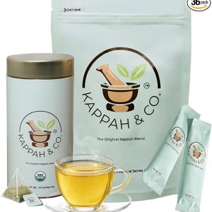 Kappah Organic Fennel Tea Bags and Powder Sachet Supports Digestion and Bloating 36 Sachets