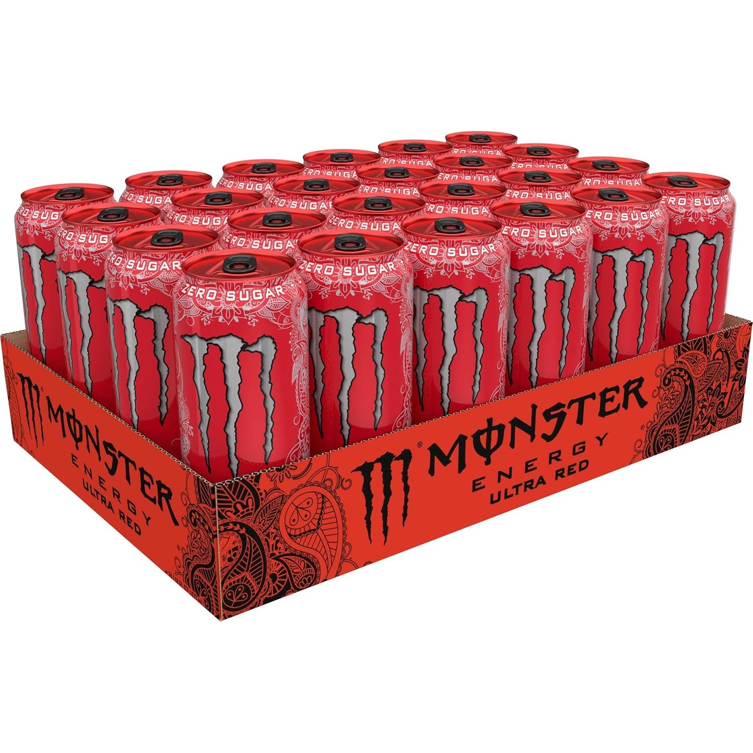 Monster Green Energy Can Drink, Red, 16 Fl Oz each, 24 Count - Image 2