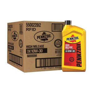 Pennzoil High Mileage SAE 10W-30 Motor Oil 1qt/6ct Case
