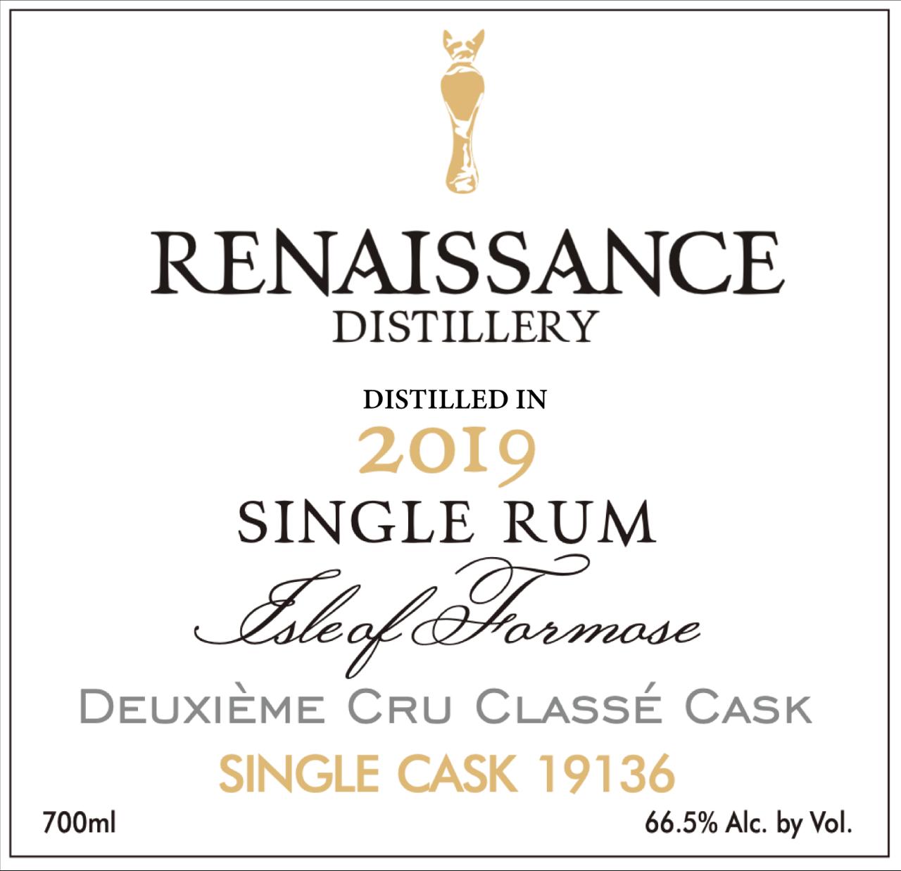 Renaissance Rum Clouded Leopard Bordeaux Cask| Taiwan Rum Deuxieme Cru Leoville Poyferre Red Wine Cask (66.5% ABV)
