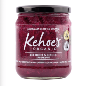 KEHOE’S Organic Sauerkraut BEETROOT GINGER 410g