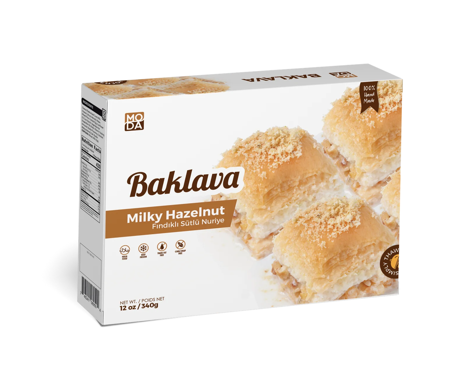 Moda Baklava, Milky Hazelnut, Gift Pack, 8pcs, 12oz (340g) - Image 2