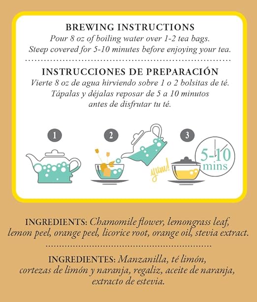 Tadin Chamomile Citrus Herbal Tea 24 Tea Bags - Image 3