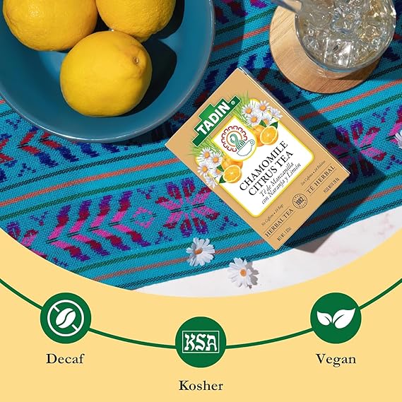 Tadin Chamomile Citrus Herbal Tea 24 Tea Bags - Image 6