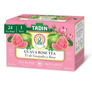 Tadin Guava Rose Tea Contains Caffeine Best Hot or Iced 24 Tea Bags Pack of 1