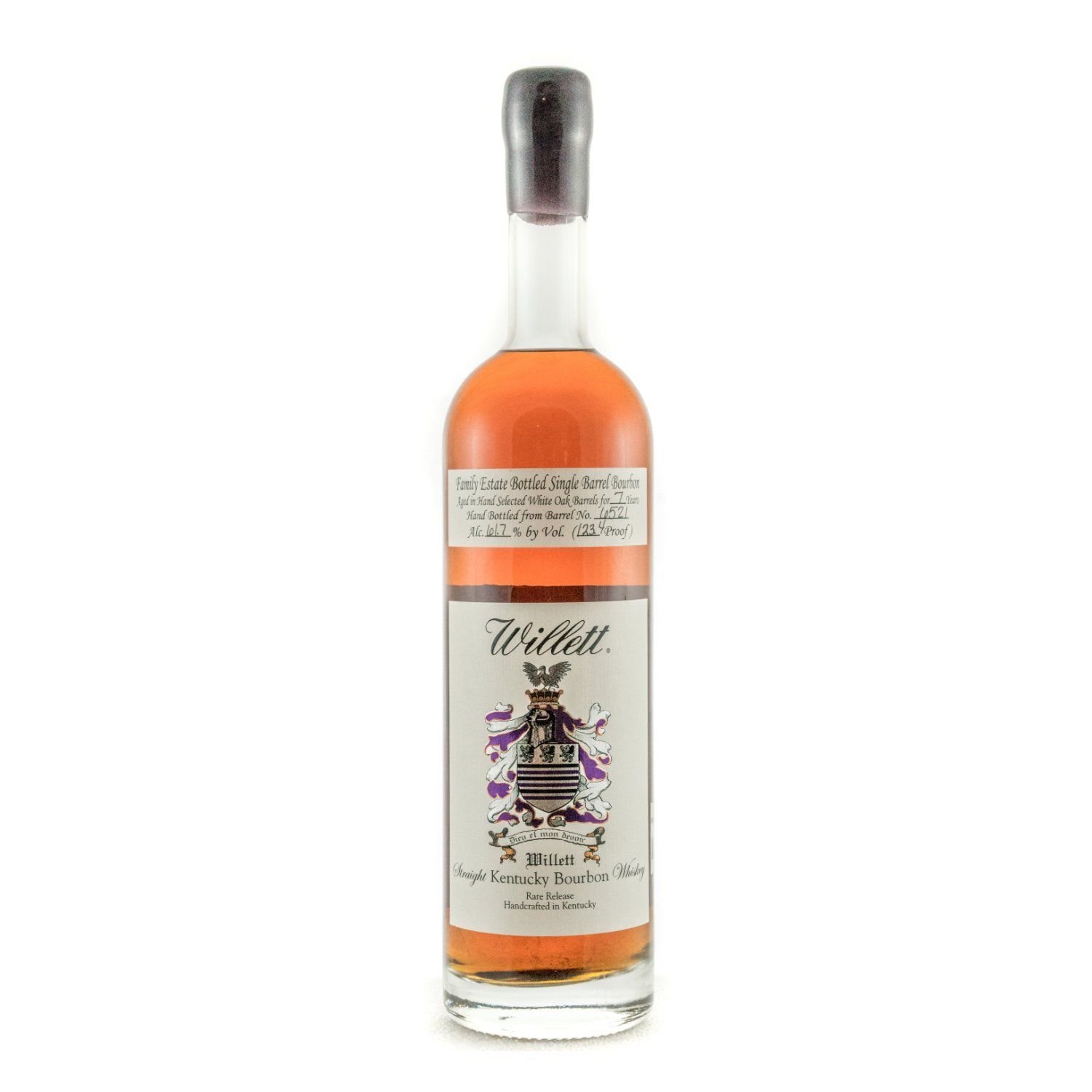Willett Family Estate Bottled Bourbon 7 Years Old Barrel No. 6521 (Wax Top) - Image 2