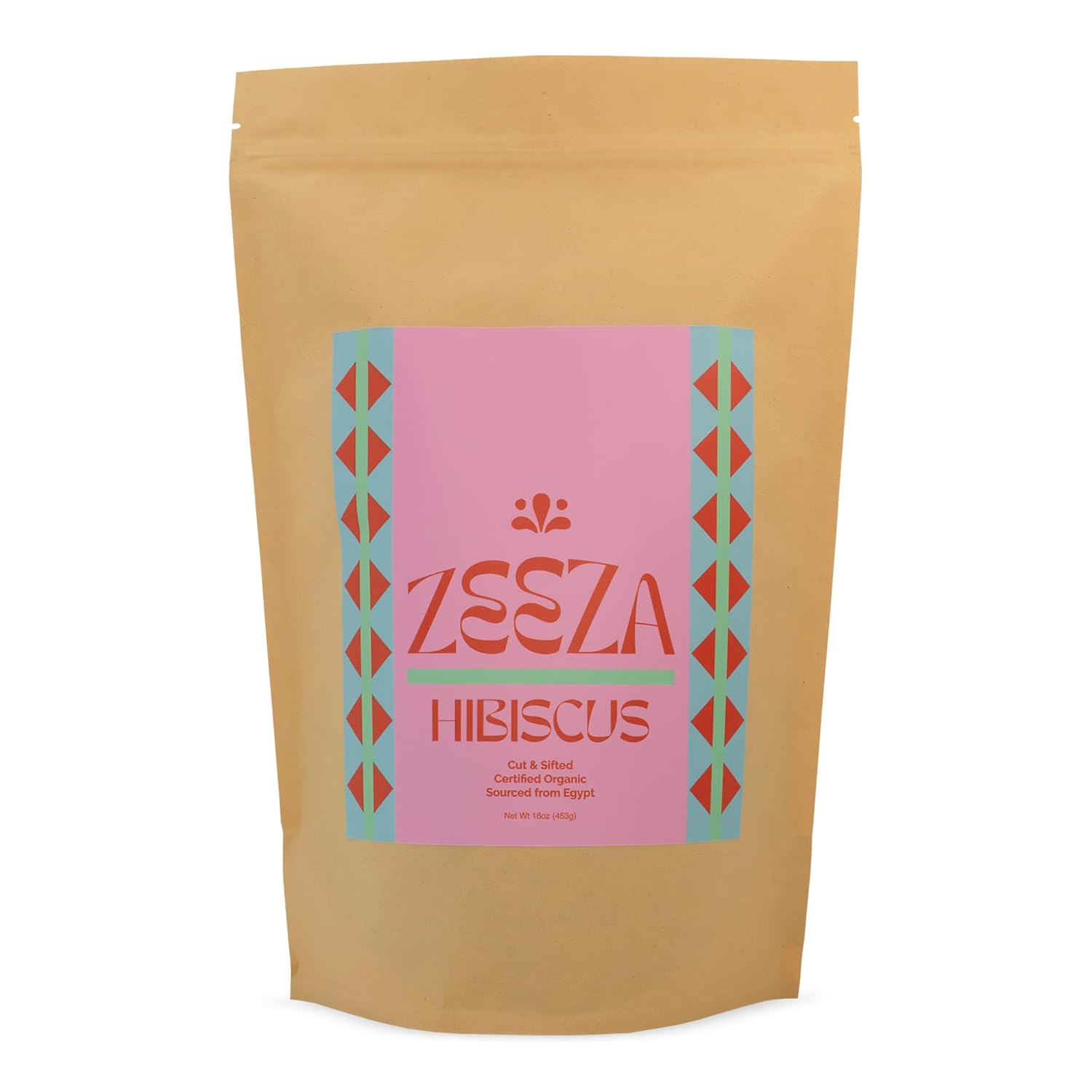 Zeeza Hibiscus Tea 1LB Organic Hibiscus Flowers from Egypt Cut & Sifted