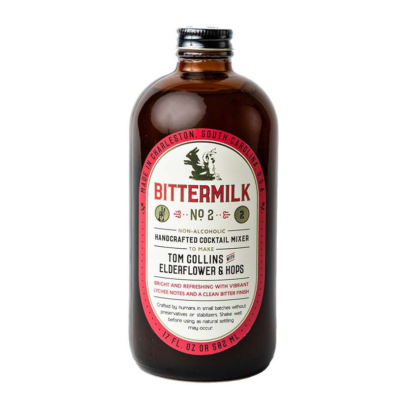 Bittermilk No. 2 – Tom Collins with Elderflowers & Hops Non-Alcoholic Cocktail Mixer (17 Oz) - Image 2