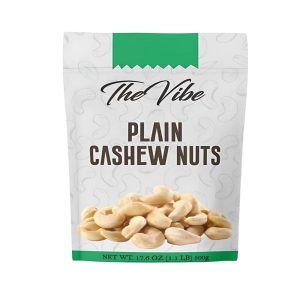 Plain Cashew Nuts (The Vibe) | 17.6 OZ (1.1LB) 500g
