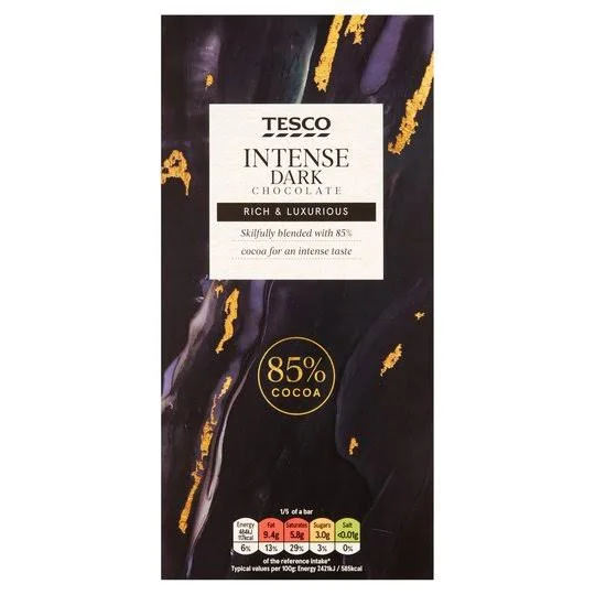 Tesco Intense 85% Dark Chocolate 100g