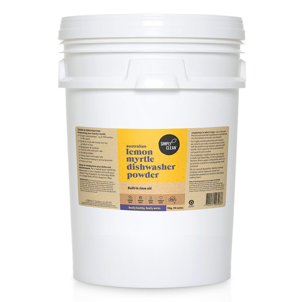 SimplyClean Lemon Myrtle Dishwasher Powder 15KG ** - Image 2