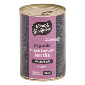 Organic Black Beluga Lentils 400g **