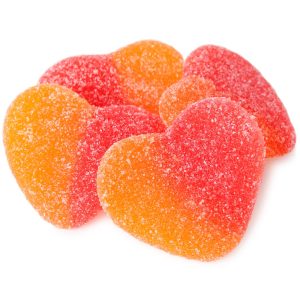 Fini Sugared Peach Hearts 2.2 lb Kosher Parve