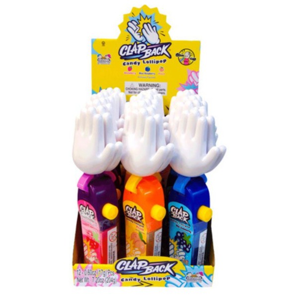 Kidsmania Clap Back Candy Lollipop Novelty Toy 12ct Tray - Image 2