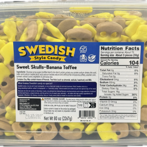 Mito Swedish Style Gummy Skulls Banana Toffee 5 lb