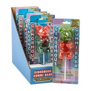 Taste Of Nature Ginourmous Gummy Bear On a Stick 8oz 12ct