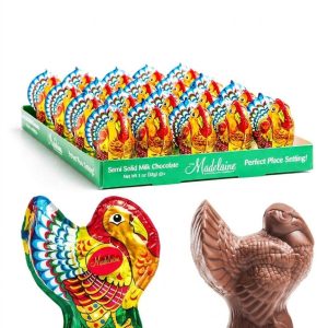 Madelaine Milk Chocolate Foil Wrapped Turkey 1oz 20ct Tray