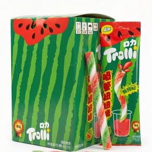 Trolli Import Twisty Gummy Straw Watermelon 1.41oz 20ct