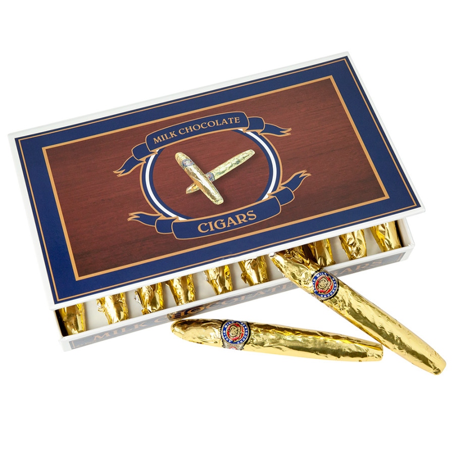 Madelaine Milk Chocolate Solid Gold Foiled Cigar Box 24 ct - Image 2
