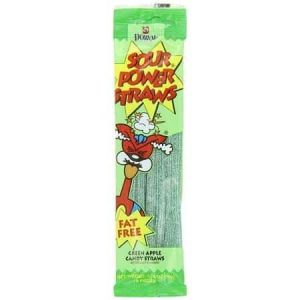 Sour Power Straws Green Apple 24 Count 1.75 ounce