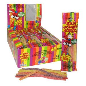 Dorval Sour Power Straws Orchard Mix 24 Count 1.75 ounce
