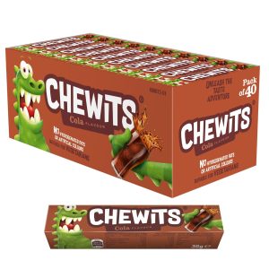 Cloetta UK Import Chewits Soft Chewy Candy COLA 1oz 40ct Tray