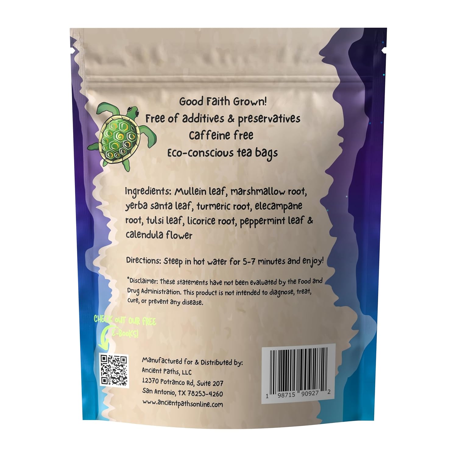 Ancient Paths Mullein Herbal Tea Blend Respiratory Support & Immunity Caffeine Free 20 Sachets - Image 5