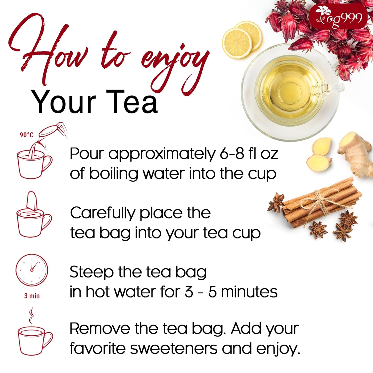 Upgraded Pressure Balance Herbal Tea 40 Tea Bags 3.5 oz Heart Functional Tea Blend of 9 Natural Herbs - Image 9